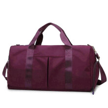 Travel Sack Oxford Cloth Large-capacity Dry and Wet Separation PortableHandheld Travel Sack Fitness Kit--Purple