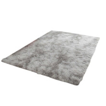 Flexible Fluffy Rug Modern Living Room Bedroom Hallway Outdoor Carpet Long Fur Faux Shaggy Bed Rug Hot-120*160cm-Gray