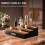 Wooden Cosmetic Storage Box with Multi-layer Step Design & Hidden Drawers, Perfume Display Rack 4