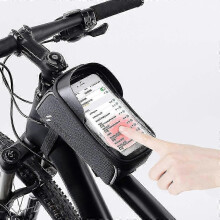 Bicycle Front Frame Storage Sack Mtb Bike Cycling Waterproof Top Pipe Phone Bracket