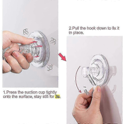 Durable Suction Hooks 6 Packs Powerful Push and Lock Vacuum Multi-purpose Suction Hanger Strong Absorption 2