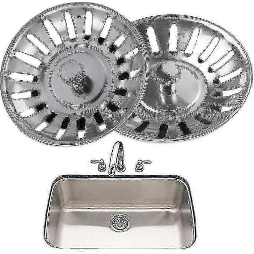 2 Pcs Durable Kitchen Sink Strainer, Strainer Basket Plugs Drainage Slots, Fitting