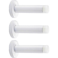 3 Stück robuste 3,5-Zoll-Türstopper, Türstopper aus Edelstahl mit Gummispitzen, Wandmontage-Türschutz