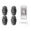 4Pcs Durable Wireless LED Strobe Lights with Remote Control, 8 Colors USB Charing Waterproof Emergency Warning Lights 1