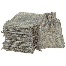 Sacs en jute imperméables et respirants, lot de 100, 13,5 x 9,5 cm, pour emballage cadeau et rangement