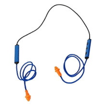 Geräuschunterdrückende Bluetooth-Kopfhörer, blaue Silikon-Ohrstöpsel, geeignet für laute Umgebungen