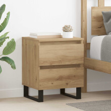 vidaXL Bedside Cabinet Artisan Oak 40 x 35 x 50 cm Engineered Wood