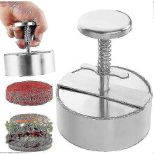 Presse à tourtes à la viande, moule à hamburgers en acier inoxydable pour barbecue et cuisine, 80 mm