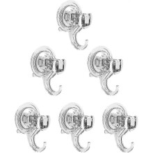 Crochets à ventouse résistants, lot de 6, puissants et faciles à verrouiller, pour une aspiration optimale et une utilisation polyvalente.