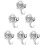 Durable Suction Hooks 6 Packs Powerful Push and Lock Vacuum Multi-purpose Suction Hanger Strong Absorption 1