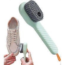 Shoe Brush with Automatic Liquid Dispensing, Flexible Bristles, Long Anti-Slip Handle, Household Cleaning Brush