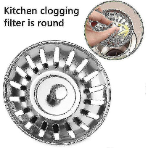 2 Pcs Durable Kitchen Sink Strainer, Strainer Basket Plugs Drainage Slots, Fitting 2