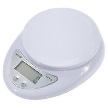 Balance électronique portable robuste 5 kg/1 g avec affichage LED, idéale pour la pesée des aliments et des produits postaux.