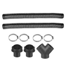 Efficient 75mm Auto Vehicle Heater Tube Duct Y Piece Warm Outlet Vent Hose Clips Set for Parking Heater Webasto Eb