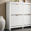SoBuy 4-Drawer Shoe Cabinet White 5