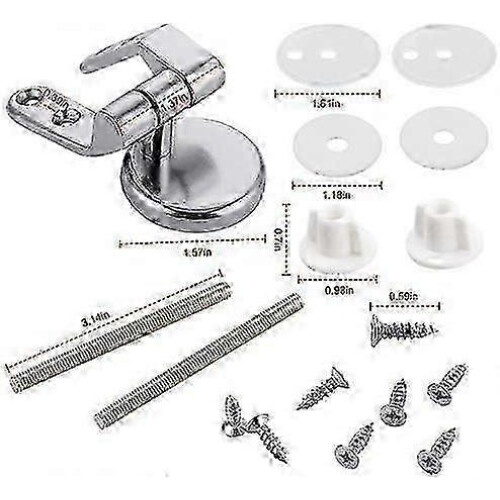 WC durable compatible avec charnières de siège pour usage domestique, version améliorée en acier inoxydable 1