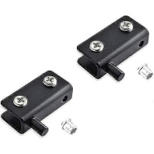 2Pcs Sturdy Stainless Steel Glass Door Pivot Hinge, Adjustable Glass Door Hinge Clip (40x20x10mm), Cabinet Pivot Hinge Clip for 5