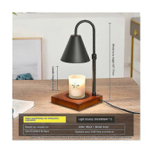 Lampada scaldacandele regolabile in altezza e luminosità, lanterna scaldacandele per cialde di cera profumata.