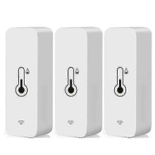 3x Sensor de Temperatura e Umidade Tuya Wifi Termômetro Higrômetro para Ambientes Internos SND