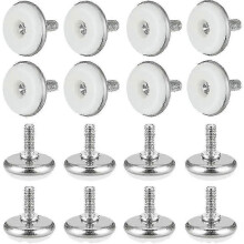 30Pcs Adjustable Jack Foot Plastic and Metal Leveling Feet with Nut M6*15*30mm,white