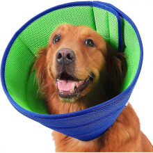 Efficient Pet Recovery Cone, Size S Flexible Dog Cone for Post-surgery Protective & Injury Prevention, Breathable Adjustable