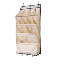 Organizador de calçados para pendurar atrás da porta, com bolsos grandes e profundos, para usar no armário. Sapateira B.