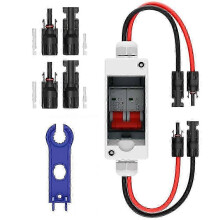 Robuuste DC-stroomonderbreker voor zonnepanelen, 32A DC 1000V, IP65 waterdicht met transparante afscherming
