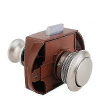Sturdy RV Bathroom Door Lock for Camper Toilet Cabin Shower, Zinc Alloy & ABS Base, 1PC