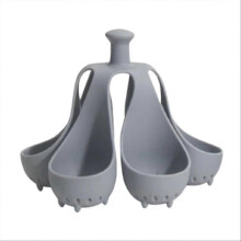 Durable Boiled Egg Bracket Silicone Handle Egg Cooker Silicone Egg Steamer Tray with Anti-Scald Handle for Co