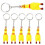 6 Pack Chicken Keychain, Compatible with Mini Rubber Squeeze Chicken Toy 1