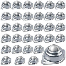 32 Pcs Sturdy Roller Ball Transfer Bearing 1 Inch Carbon Steel Ball Casters Mounted for Conveyor
