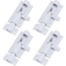 Efficiënt wit cilinderslot met schuifgrendel van aluminiumlegering, 2 inch deurslot, veiligheidsschuifslot met schroeven (verpakking van ...)