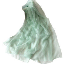 Lenço feminino de verão, longo, leve, para praia, em cor sólida, com proteção solar.