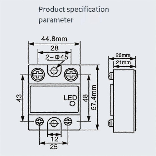 AC eenfasig solid-state relais SSR AA solid-state relais 40AA 1