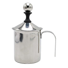 Mousseur à lait en acier inoxydable 400 ml pour faire soi-même une crème à café onctueuse et gourmande, outil de cuisine