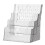 Scatola portadocumenti A4 trasparente ed efficiente per ufficio, formato A4, a singolo strato, con tasca per libretti e brochure, colore bianco. 1