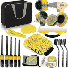 Reliable Auto Cleaning Kit 20 Pcs Auto Care Set, Car Detailing Brush Car Wash Set for Car Cleaning Interior and Exterior, Air