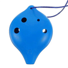 Betrouwbare draagbare plastic ocarina, klein instrument voor muziekpraktijk, compact ontwerp, blauw, set van 1.