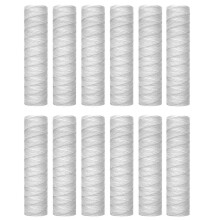 Filtre à eau bobiné de 5 micromètres, cartouche de rechange pour filtre à sédiments pour toute la maison, 10 pouces, lot de 12