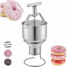 Durable Manual Donut Depositor, 3L Donut Dispenser with Stand, Stainless Steel Donut Dropper Maker, for Home, Bakeries, Cafes
