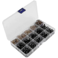 Olhos de segurança eficientes com arruelas para bonecas, ursinhos de pelúcia e brinquedos artesanais, 6 mm/8 mm/9 mm/10 mm/12 mm, 150 peças.