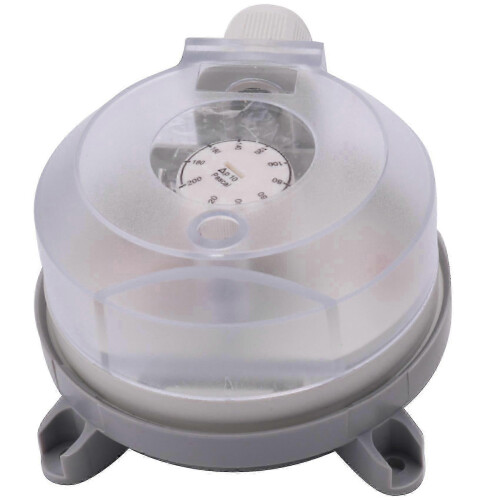 Pressostat différentiel d'air réglable robuste 20-200 Pa pour systèmes d'air comprimé
