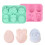 4 Pcs Easter Chocolate Mold 6 Grids Bunny Shape Non-Stick Silicone Cake Mold Baking Chocolates 2