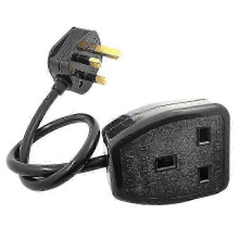 3 Extension Power Cord,IEC Male Plug to Female Outlet Socket HongKong Power Cable Extented( Plug,0.6M)