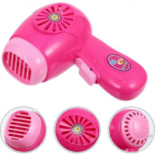 Sèche-cheveux miniature durable pour maison de jeu (rose) 1 pièce, compatible avec Mini