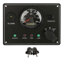 210 x 160 mm boottoerentellerpaneel, zeer nauwkeurig, multifunctioneel, 08000 tpm, maritiem toerentellerinstrument met alarm voor jachten