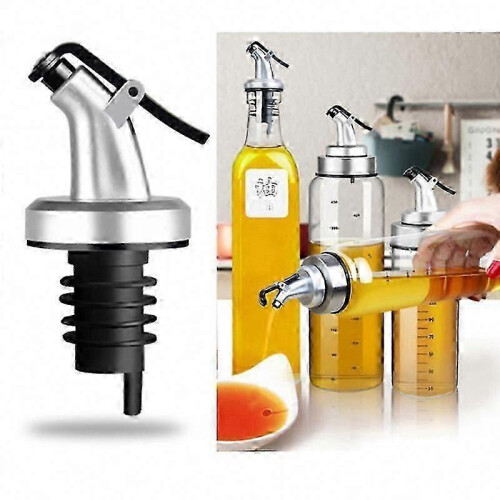 Set di 5 beccucci versatori robusti con tappo e valvola antimacchia, antigoccia per olio, sciroppo e aceto - Accessorio per cucina e bar 1