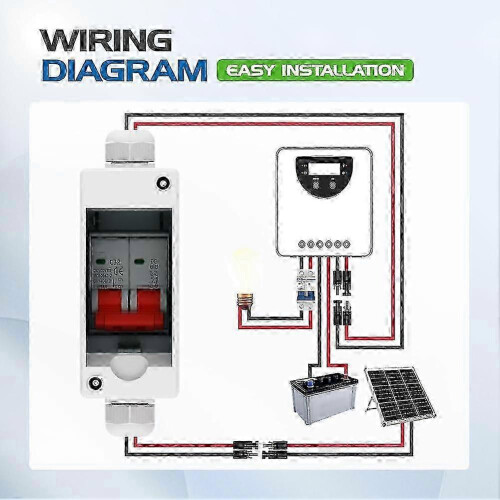 Sturdy Solar Panel DC Circuit Breaker, 32A DC 1000V, IP65 Waterproof with Transparent Shield 1