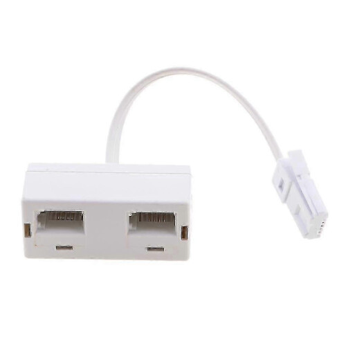 RJ11 Stecker auf Buchse Doppelbuchse Telefonverteiler 2