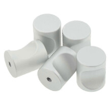 5pack Cylindroid Drawer Pull Handle Door Cabinet Knobs White-21x17mm